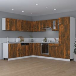 Berkfield Home Hanging Cabinet Smoked Oak 80x31x60 cm Engineered Wood in Brown - Size: 80 x 31 x 60 cm - thumbnail 3