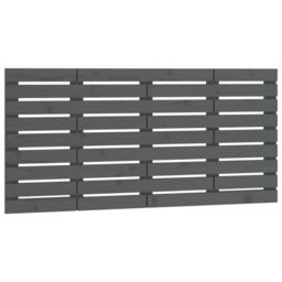 Berkfield Home Wall Headboard Grey 126x3x63 cm Solid Wood Pine - Size: 126 x 3 x 63 cm - thumbnail 2