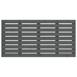 Berkfield Home Wall Headboard Grey 126x3x63 cm Solid Wood Pine - Size: 126 x 3 x 63 cm - thumbnail 4