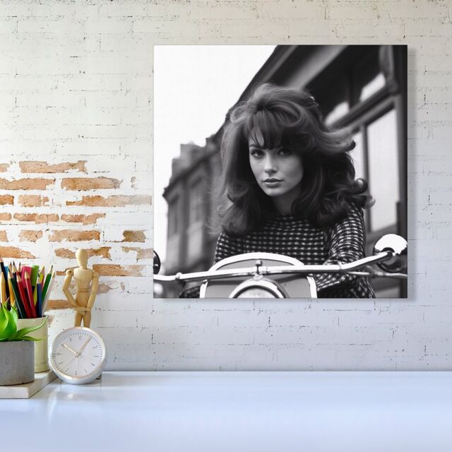 Warren Reed - Designer 1960 Riding Out Canvas in Black - Size: w10 inch x h10 inch - image 1