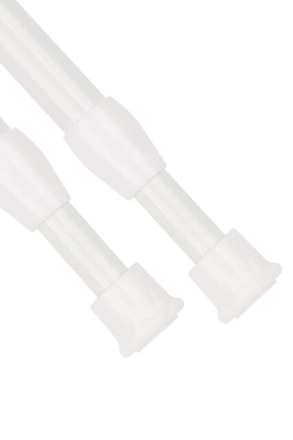 Neel Blue 2pcs White Extendable Curtain Poles - 55cm-90cm - image 1
