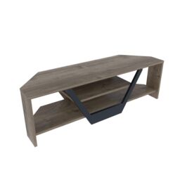 Decorotika Sares Corner TV Stand TV Unit for TVs up to 55 inch in Light Brown - thumbnail 5