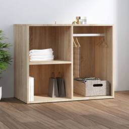 Berkfield Home Dressing Cabinet Sonoma Oak 80x40x65 cm Engineered Wood in Light Tan - Size: 80 x 40 x 65 cm - thumbnail 2