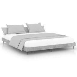 Berkfield Home Bed Frame Concrete Grey 120x200 cm Engineered Wood - Size: Small Double - thumbnail 1