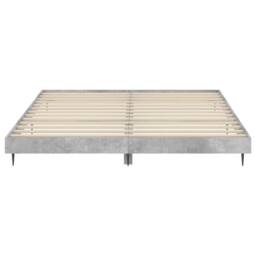 Berkfield Home Bed Frame Concrete Grey 120x200 cm Engineered Wood - Size: Small Double - thumbnail 6