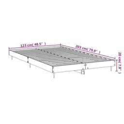 Berkfield Home Bed Frame Concrete Grey 120x200 cm Engineered Wood - Size: Small Double - thumbnail 9