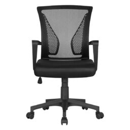 EONLION Black Mesh Office Chair, Swivel Task Chair with Lumbar Support - thumbnail 1