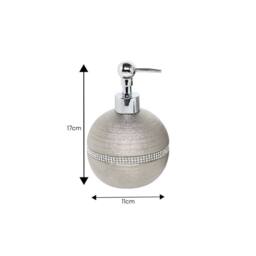 Showerdrape Pzazz Silver Diamante Bathroom Sink Liquid Soap Dispenser - thumbnail 3