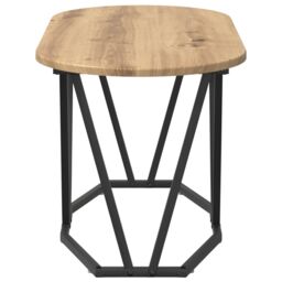 Berkfield Home Coffee Table Artisan Oak 80x40x40.5 cm Made of Engineered Wood & Metal in Brown - thumbnail 5