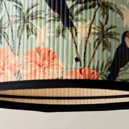 ValueLights Daintree Bamboo Pastel Jungle Drum Easy Fit Ceiling Light Lamp Shade in Natural - Size: Small - thumbnail 5