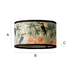 ValueLights Daintree Bamboo Pastel Jungle Drum Easy Fit Ceiling Light Lamp Shade in Natural - Size: Small - thumbnail 8