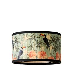 ValueLights Daintree Bamboo Pastel Jungle Drum Easy Fit Ceiling Light Lamp Shade in Natural - Size: Small - thumbnail 6