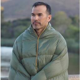 Obasyhig Outdoor Portable Down Blanket in Green - Size: Single - thumbnail 6