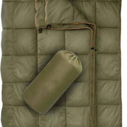 Obasyhig Outdoor Portable Down Blanket in Green - Size: Single - thumbnail 1