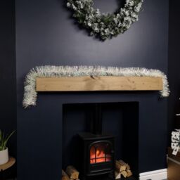 Samuel Alexander 200cm x 12cm Fine Cut Iridescent White Tinsel Garland Christmas Tree Decoration in Silver - Size: 200 cm x 12 cm - thumbnail 1