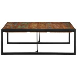Berkfield Home Coffee Table Multicolour 100x100x35 cm Solid Wood Reclaimed - Size: 100 x 100 x 35 cm - thumbnail 3