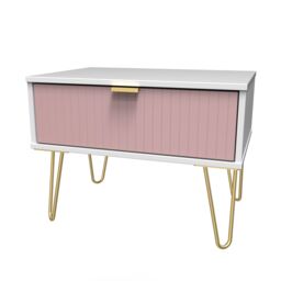 Ready Assembled 2 U Bexley 1 Drawer Wide Side Table (Ready Assembled) in Pink - thumbnail 3