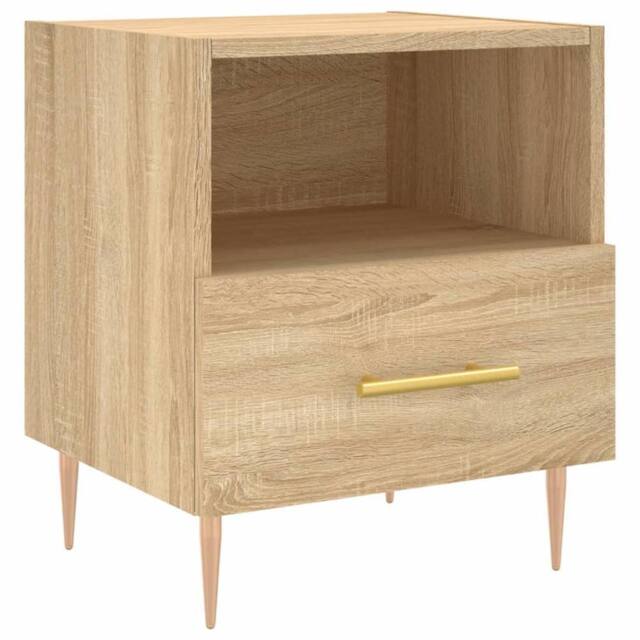 Berkfield Home Bedside Cabinet Sonoma Oak 40x35x47.5 cm Engineered Wood in Brown - image 1