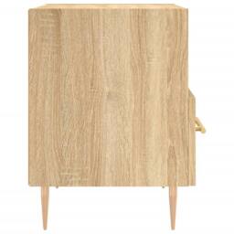 Berkfield Home Bedside Cabinet Sonoma Oak 40x35x47.5 cm Engineered Wood in Brown - thumbnail 5