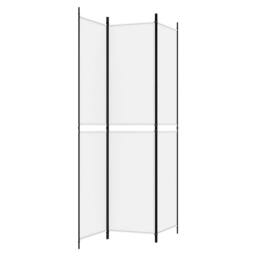 Berkfield Home 3-Panel Room Divider White 150x220 cm Fabric - thumbnail 5