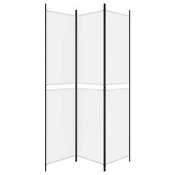 Berkfield Home 3-Panel Room Divider White 150x220 cm Fabric - thumbnail 4