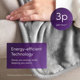 Emperial Electric Heated Throw Blanket in Grey - Size: 130 cm x160 cm - thumbnail 4