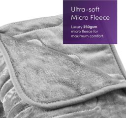 Emperial Electric Heated Throw Blanket in Grey - Size: 130 cm x160 cm - thumbnail 9