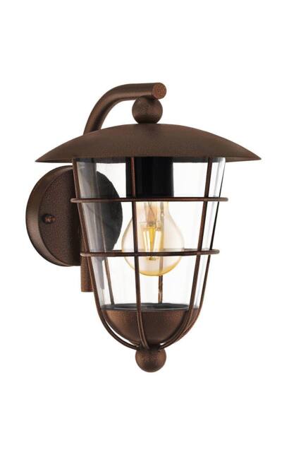 Eglo Pulfero 1 Plastic Outdoor Wall Light in Dark Brown - image 1