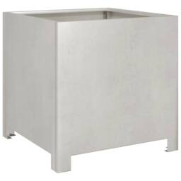 Berkfield Home Durable Garden Planter 40x40x40 cm Stainless Steel in Silver - Size: 40 x 40 x 40 cm - thumbnail 6