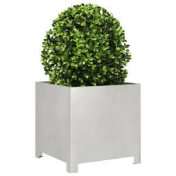 Berkfield Home Durable Garden Planter 40x40x40 cm Stainless Steel in Silver - Size: 40 x 40 x 40 cm