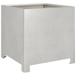 Berkfield Home Durable Garden Planter 40x40x40 cm Stainless Steel in Silver - Size: 40 x 40 x 40 cm - thumbnail 3