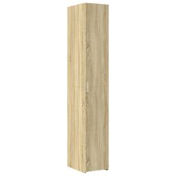 Berkfield Home Slim Storage Cabinet Sonoma Oak 30x42.5x225 cm Engineered Wood in Brown - thumbnail 6