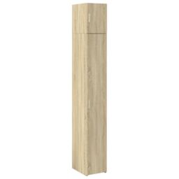 Berkfield Home Slim Storage Cabinet Sonoma Oak 30x42.5x225 cm Engineered Wood in Brown - thumbnail 2