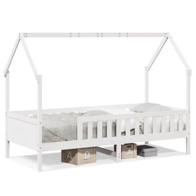 Berkfield Home Kids' House Bed Frame without Mattress White 80x200 cm Pine - image 1