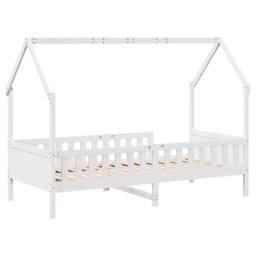 Berkfield Home Kids' House Bed Frame without Mattress White 80x200 cm Pine - thumbnail 6