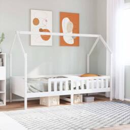 Berkfield Home Kids' House Bed Frame without Mattress White 80x200 cm Pine - thumbnail 2