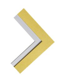 Frames & Mirrors 4U Metro Gold Frame with White Mount for Image Size 9 x 7 Inch - thumbnail 3