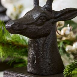 Dibor Set of 2 Cast Iron Black Decorative Christmas Stocking Holders in Brown - Size: 2 Pack - thumbnail 3
