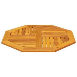 Berkfield Home Table Top 80x80x2.2 cm Octagonal Solid Wood Acacia in Brown - thumbnail 1