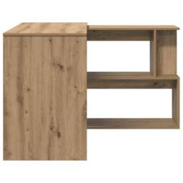 Berkfield Home Corner Desk Artisan Oak 200.5x50x76 cm Engineered Wood in Brown - thumbnail 6