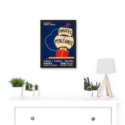 Artery8 Theatre Pirates Of Penzance Poster Gilbert Sullivan Artwork Framed Wall Art Print A4 in Black - thumbnail 2