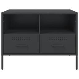 Berkfield Home TV Cabinets 2 pcs Black 68x39x50.5 cm Steel - thumbnail 7