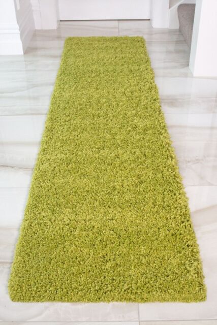 Kukoon Runner Rug Fern Green Value Shaggy Long Hallway Rugs - Size: 60 cm x 230 cm - image 1