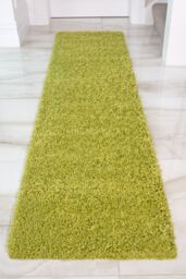 Kukoon Runner Rug Fern Green Value Shaggy Long Hallway Rugs - Size: 60 cm x 230 cm - thumbnail 1