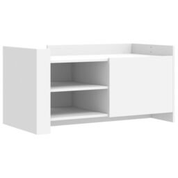 Berkfield Home Coffee Table White 100x50x50 cm Engineered Wood - Size: 100 x 50 x 50 cm - thumbnail 2