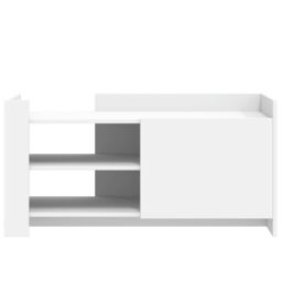 Berkfield Home Coffee Table White 100x50x50 cm Engineered Wood - Size: 100 x 50 x 50 cm - thumbnail 4