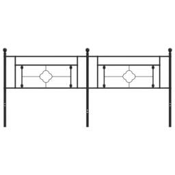 Berkfield Home Metal Headboard Black 193 cm - thumbnail 3