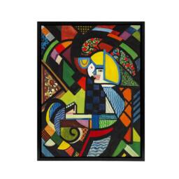 "Artery8 Daughter in a Rocker Henry Lyman Sayen Framed Canvas Wall Art Print - Size: W12"" x H16""" - thumbnail 1