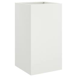 Berkfield Home Planter White 42x38x75 cm Steel - Size: 42 x 38 x 75 cm - thumbnail 3
