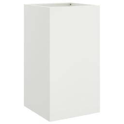 Berkfield Home Planter White 42x38x75 cm Steel - Size: 42 x 38 x 75 cm - thumbnail 6